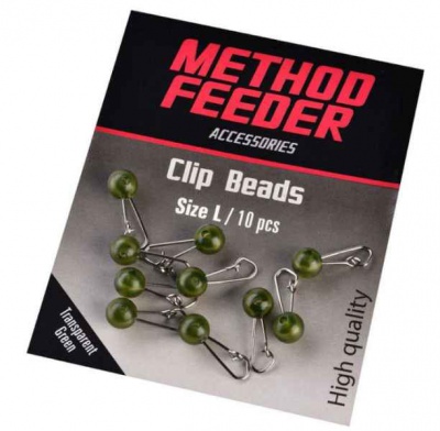 Karabínka s ochranou Method Feeder Clip beads 10ks