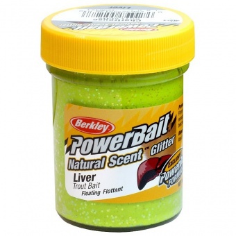 PowerBait® Natural Scent Glitter CHARTREUSE Liver 1239484